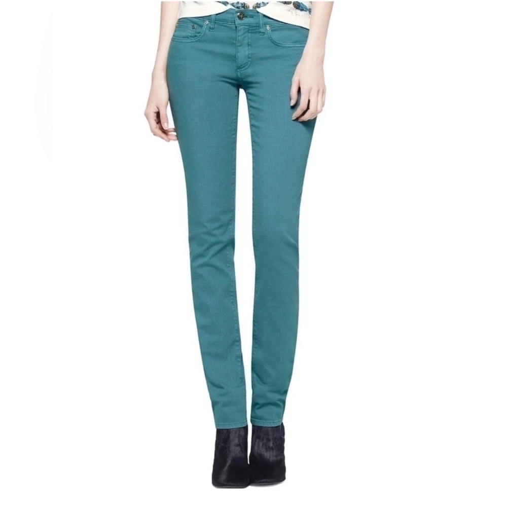 Tory Burch  Super Skinny "Ivy" Jean Teal